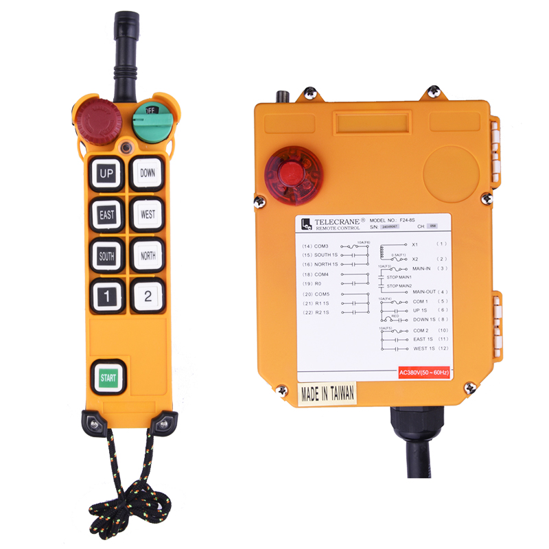 Telecomando radio industriale F24-8S 315 mhz 433 mhz 8 pulsanti per paranco